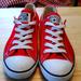 Converse Shoes | Converse Chuck Taylor All Star Lo Sneakers Red Lace Up Low Top Canvas Skate Shoe | Color: Red/White | Size: 6