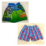 Disney Swim | 2 Pairs Of Boys Swim Trunks Swimwear | Size: 4 & 4t | Color: Blue/Green | Size: 4tb