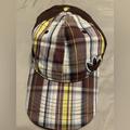 Adidas Accessories | Adidas Brown White Yellow Plaid Baseball Hat | Color: Brown/White | Size: Os