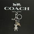 Coach Accessories | Coach Bear Movable Lightning Bolt Star Crystal Silver Bag Charm Keychain Fob | Color: Gold/Silver | Size: Os
