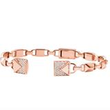 Michael Kors Jewelry | Michael Kors Mercer Link 14 Kt Rose Gold Plated Sterling Silver Cuff Bracelet | Color: Pink | Size: Os