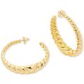 Kate Spade Jewelry | Kate Space New York French Twist Hoop Earrings In Gold-Tone Nwt Msrp $98 | Color: Gold | Size: Os