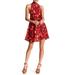 Free People Dresses | Free People High Neck Flowy Swing Dress | Color: Orange/Red | Size: Xs