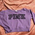 Pink Victoria's Secret Sweaters | Great Condition Vs Pink Crew Neck Sweater - Purple/Lavender | Color: Black/Purple | Size: L