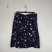 J. Crew Skirts | J. Crew Skirt Women Size 8 Navy Blue White Stars Pleats Lined Side Zipper A-Line | Color: Blue/White | Size: 8