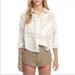 Free People Tops | Free People Plaid Gauze Batwing Button Down Cropped Shirt (R1) | Color: Cream/Yellow | Size: S