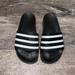 Adidas Shoes | Kids Size 5 Originals Adilette Slide Sandal - Black & White | Color: Black/White | Size: 5b