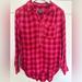 Anthropologie Tops | Anthropologie Isadora Pink Plaid Shirt | Color: Pink | Size: S