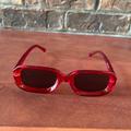 Urban Outfitters Accessories | Brand New No Tags Clear Red Frame Dark Lens | Color: Red | Size: Os