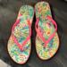 Lilly Pulitzer Shoes | Lily Pulitzer Flip Flops | Color: Blue/Pink | Size: 8