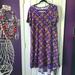 Lularoe Dresses | Lularoe Geometric Pattern Dress Size Large L | Color: Blue/Purple | Size: L