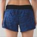 Lululemon Athletica Shorts | Lululemon Tracker Short Iv (4") Life Lines Cerulean Blue / Black. Size 8 | Color: Black/Blue | Size: 8