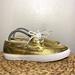 Converse Shoes | Converse Jack Purcell Metallic Gold Leather Boat Shoes | Color: Gold | Size: 8