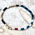 Madewell Jewelry | Bien Fait Madewell Stretch Beaded Bracelet | Color: Blue/Red | Size: Os