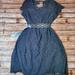 Jessica Simpson Dresses | Jessica Simpson Navy Lace Maternity Dress With Tied Beaded Belt Small Nwt | Color: Blue | Size: Sm