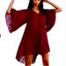 Anthropologie Dresses | Anthropologie Toulon Pleated Lined Split V Tunic Mini Size M | Color: Purple | Size: M