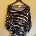 Michael Kors Tops | Euc Michael Kors Zebra Top Size 2x | Color: Black/Gray | Size: 2x