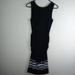 Athleta Dresses | Athleta Side Ruched Midi Tank Dress Size Xs | Color: Black/Blue | Size: Xs