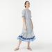 J. Crew Dresses | J. Crew Smocked Ruffle Dress In Cotton Voile Size Medium | Color: Blue/White | Size: M