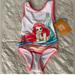 Disney Swim | Little Mermaid One Piece Swimsuit Size 3t | Color: Green/Red | Size: 3tg