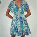 Free People Dresses | Free People Freddy Tie Floral Mini Dress | Color: Blue | Size: S