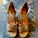 J. Crew Shoes | Nib J Crew Metallic Cross Strap Espadrille Wedge Sandal 7.5 | Color: Gold | Size: 7.5