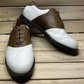 Adidas Shoes | Adidas Mens Z-Traxion With Fit Foam Golf Shoes White Brown Size 10 1/2 | Color: Brown/White | Size: 10.5
