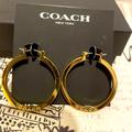 Coach Jewelry | Coach Hoop Earrings Brand New With Tags | Color: Gold | Size: Os