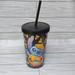 Disney Dining | Disney Lilo & Stitch Halloween Melamine Eco Friendly Tumbler Cup With Straw | Color: Black/Orange | Size: Os