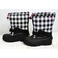 Columbia Shoes | Columbia Girl's Black And White Plaid Winter Snow Boots Size 5 Waterproof Straps | Color: Black | Size: 5bb