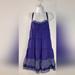 Free People Intimates & Sleepwear | Intimately Free People Dress Nightie Purple Soft Blue Lace Size Xs Tiered Straps | Color: Blue/Purple | Size: Xs