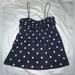 J. Crew Tops | J Crew Navy Top W/ White Polkadots Size Xxs | Color: Blue/White | Size: Xxs