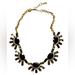 J. Crew Jewelry | J Crew Black Rhinestone Statement Necklace | Color: Black/Gold | Size: Os