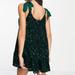 Free People Dresses | Free People Sequin Dress Green Satin | Color: Green | Size: M