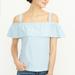 J. Crew Tops | J Crew Striped Off The Shoulder Top | Color: Blue/White | Size: Xs