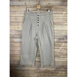 American Eagle Outfitters Pants & Jumpsuits | American Eagle 12 Short Super Stretch Wide Leg Pants Pleated Button Fly Boho | Color: Gray | Size: 12