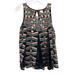Anthropologie Tops | Anthropologie Akemi + Kin Mesh Emroidered Pleated Tank Top - Size Medium | Color: Black | Size: M
