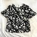 J. Crew Tops | J. Crew Black And White Geometric Pattern Top - Short Sleeve- Size 0 | Color: Black/White | Size: 0