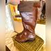 Nine West Shoes | Brown Leather Riding Boot With Suede Top 9 | Color: Brown | Size: 9