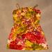 J. Crew Dresses | Floral Print J Crew Mini Dress Xs | Color: Pink/Yellow | Size: Xs