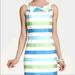 Lilly Pulitzer Dresses | Lilly Pulitzer Green Blue White Women’s Organza Stripe Bow Front Dress Size 6 | Color: Blue/Green | Size: 6