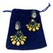 Anthropologie Jewelry | Anthropologie Bold Beaded Statement Earrings | Color: Blue/Yellow | Size: Os