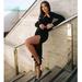 Zara Dresses | Blogger's Fave! Zara Black Ruched Midi Dress Nwt | Color: Black | Size: Xs