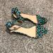 J. Crew Shoes | J. Crew Wedge Sandals- 9.5 | Color: Blue/Green | Size: 9.5