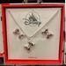 Disney Jewelry | Disney Parks Minnie Mouse Bow Jeweled Earrings & Necklace Set | Color: Silver | Size: Os