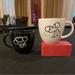 Disney Kitchen | Disney Parks Mr. & Mrs. Mickey Minnie Bride Groom Wedding Coffee Mugs Set Clean | Color: Black/White | Size: Os