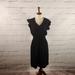 Kate Spade Dresses | Kate Spade Viscose Ruffle Sleeve Dress | Color: Black | Size: 6