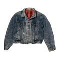 Levi's Jackets & Coats | Levi's Vintage Blue Denim Flannel Lined Jean Jacket Men's Medium | Color: Blue/Red | Size: M