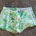 Lilly Pulitzer Shorts | Lilly Pulitzer Hot Pants Shorts. Size 00 | Color: Green/Yellow | Size: 00