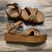 American Eagle Outfitters Shoes | American Eagle Platform Sandals | Color: Tan | Size: 8